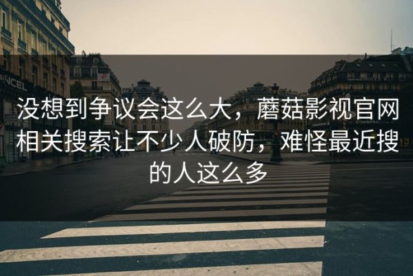 没想到争议会这么大，蘑菇影视官网相关搜索让不少人破防，难怪最近搜的人这么多