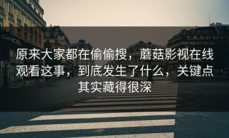 原来大家都在偷偷搜，蘑菇影视在线观看这事，到底发生了什么，关键点其实藏得很深