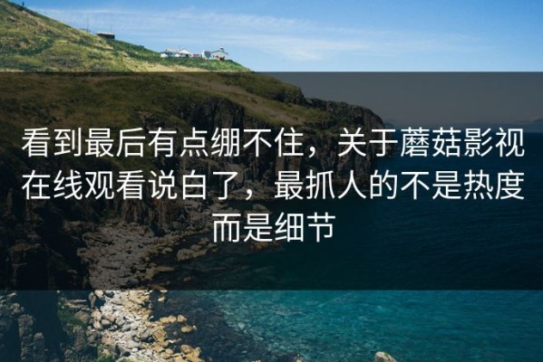 看到最后有点绷不住，关于蘑菇影视在线观看说白了，最抓人的不是热度而是细节