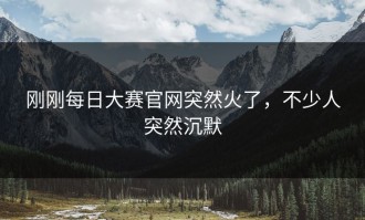 刚刚每日大赛官网突然火了，不少人突然沉默
