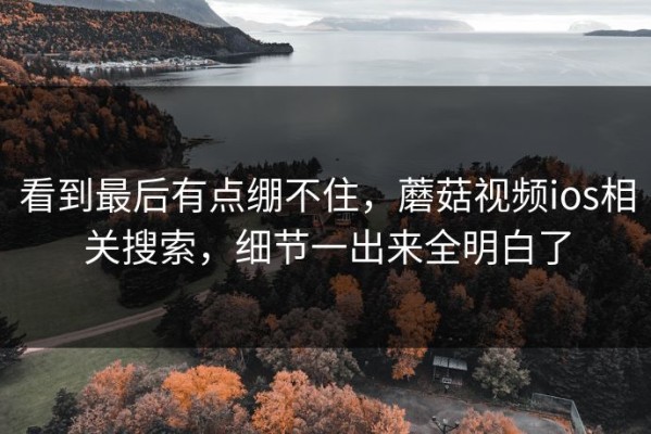 看到最后有点绷不住，蘑菇视频ios相关搜索，细节一出来全明白了
