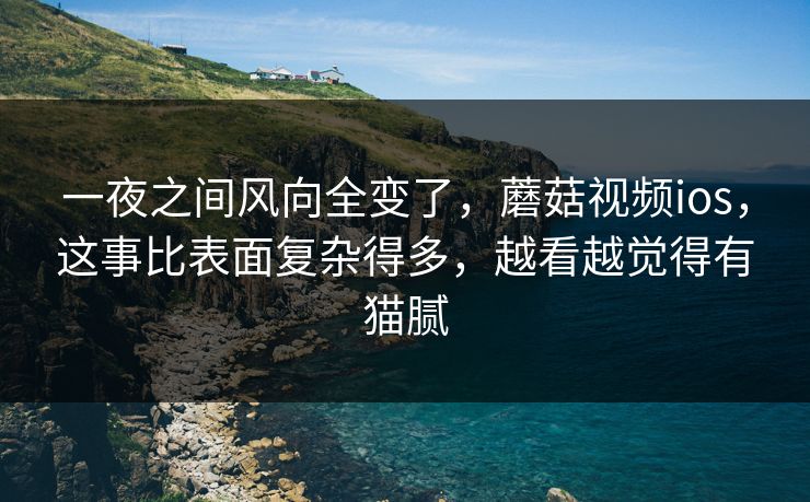 一夜之间风向全变了,蘑菇视频ios,这事比表面复杂得多,越看越觉得有猫腻 一夜之间风向全变了,蘑菇视频ios,这事比表面复杂得多,越看越觉得有猫腻